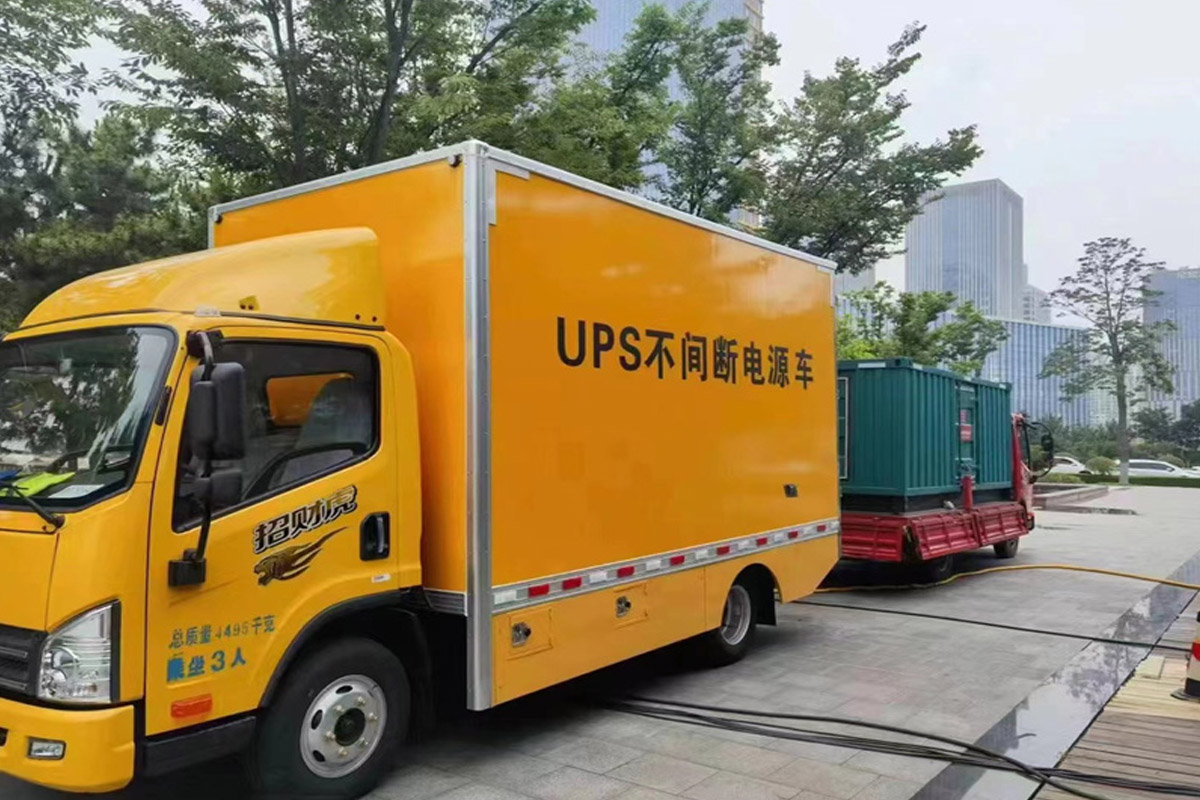 海棠发电机租赁施工现场