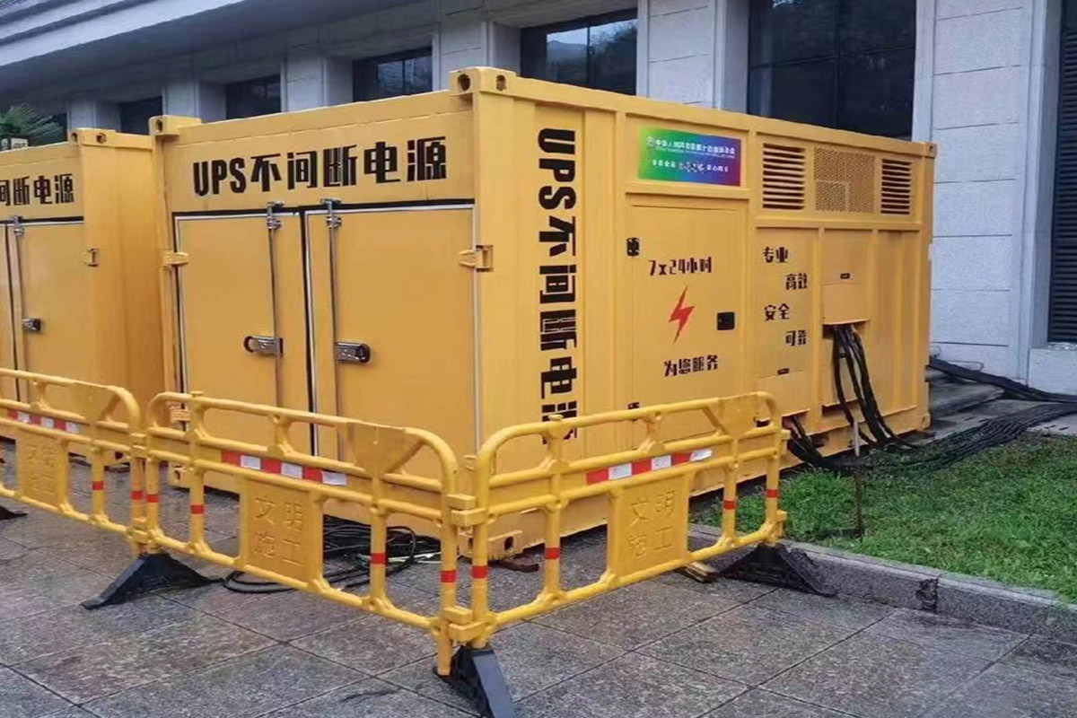 海棠发电机租赁施工现场