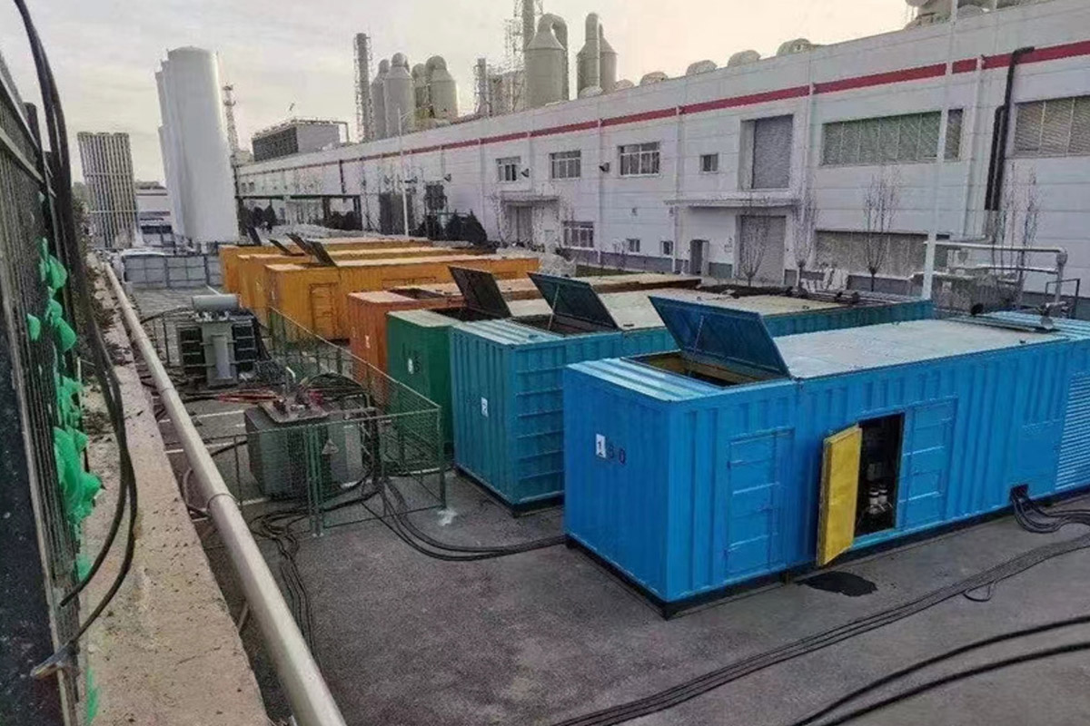 海棠发电机租赁施工现场